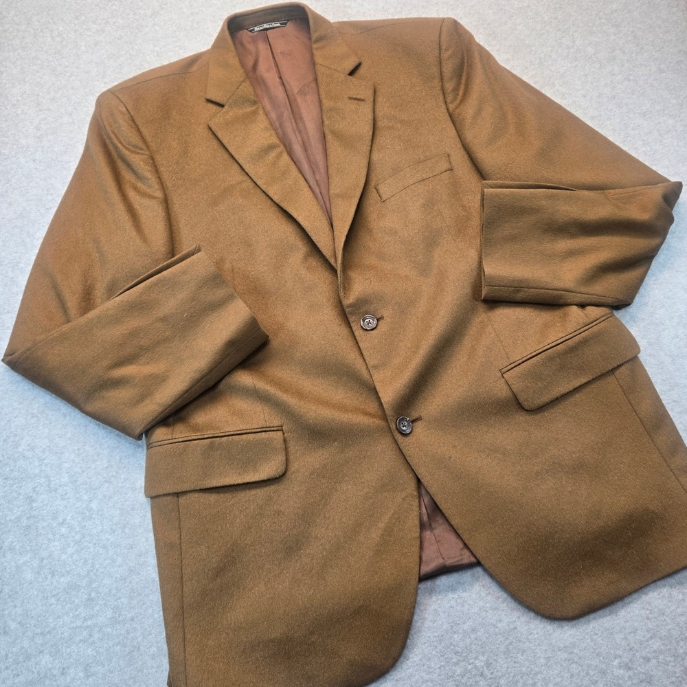 Black Brown 1826 Lux Mens 44R Blazer 100% Cashmere Camel Brown Sport Coat Canada